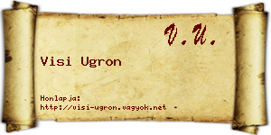 Visi Ugron névjegykártya